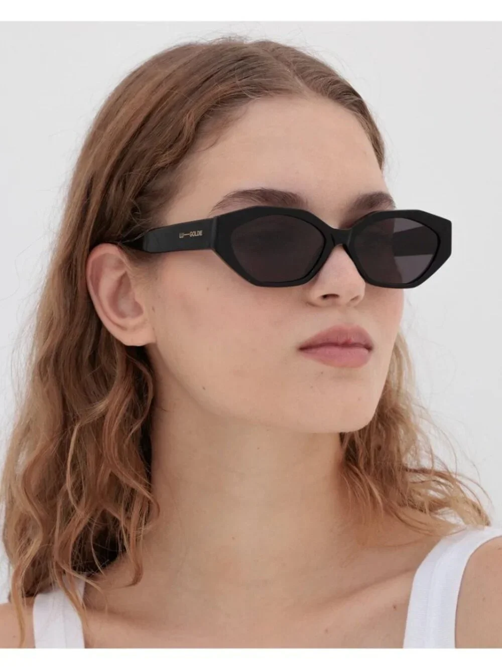 Lu Goldie Eliana Sunglasses in Black New Womens Sunnies